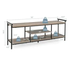Costway Industrial TV Stand For TV's Up To 60'' Media Center Console Table W/ Open Shelf -Costway GUEST ee129e06 7a76 44a7 b5f9 76fc5a0a2fd6