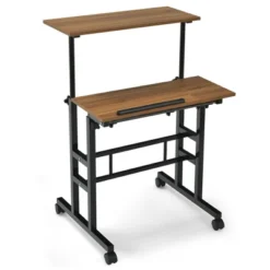 Costway Mobile Stand Up Desk Adjustable Computer Desk Tilting Workstation -Costway GUEST ee37a830 6771 4af4 9d5d e3f733f0c61c