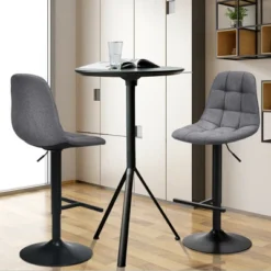 Costway Adjustable Bar Stools Swivel Counter Height Linen Chairs With Back Gray 15 Costway Adjustable Bar Stools Swivel Counter Height Linen Chairs With Back Gray -Costway GUEST eea06eb7 67f9 4bc7 a0de 41dfee7a2097