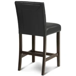 Costway Set Of 2 Bar Stools 25inch Counter Height Barstool Pub Chair Rubber Wood Black -Costway GUEST ef712eee e6d3 486c 83e1 0ac8f1a7091d