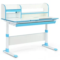 Costway Adjustable Height Kids Study Desk Drafting Table Computer Station PinkBlue -Costway GUEST ef91cacf 2e7a 4b2b 8fb7 c9229f50015d