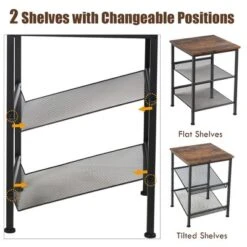 Costway Set Of 2 3-Tier Industrial End Side Table Nightstand W/2 Adjustable Shelves -Costway GUEST efbeb9d2 2a73 4e0c 928d fd2766c92278