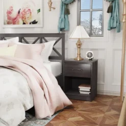 Costway Nightstand With Drawer Storage Shelf Wooden End Side Table Bedroom Brown / Black / Natural 17 Costway Nightstand With Drawer Storage Shelf Wooden End Side Table Bedroom Brown / Black / Natural -Costway GUEST f0150b55 f76f 4c4b a13b 3f4ff4d625d2