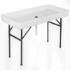 Costway 4 Foot Party Ice Folding Table Plastic With Matching Skirt White -Costway GUEST f04bbe3d 513d 4d7e bf29 a03253f3538e