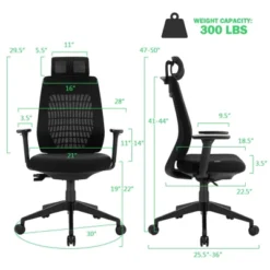 Costway High Back Mesh Office Chair Swivel Reclining Task Chair W/Clothes Hanger