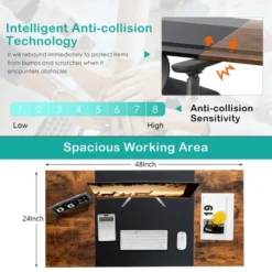 Costway 48'' Electric Sit To Stand Desk Adjustable Workstation W/ Keyboard Tray -Costway GUEST f0bdbcd6 79a7 408c b214 84aca84b31db