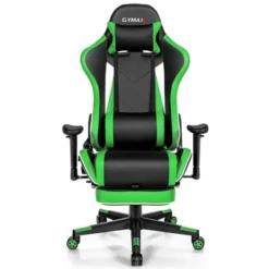 Costway High Back Gaming Chair Adjustable Office Computer Task Chair W/Footrest Green -Costway GUEST f124ec72 115e 40c5 9c24 184e4b521839