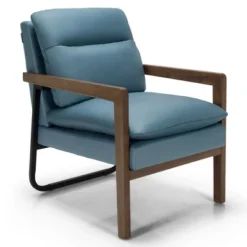 Costway Modern Accent Armchair Lounge Chair W/ Rubber Wood Legs & Steel Bracket -Costway GUEST f1cf9414 b93f 47c9 98e4 b55676d50d2a