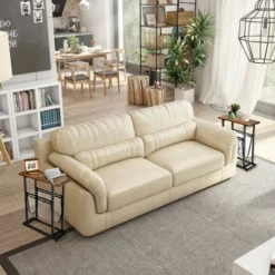 Costway Industrial End Side Table Mesh Magazine Holder Nightstand Rustic Brown -Costway GUEST f1e9a318 b15e 49e0 a716 0d642b963ad8