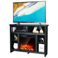 Costway 41.5'' Corner Fireplace TV Stand Storage Cabinet Electric Space Heater -Costway GUEST f29eff86 0621 4ed0 8377 0cc64f4a46e4