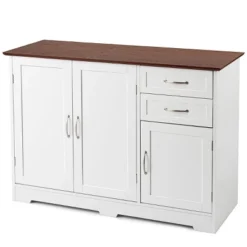 Costway Buffet Sideboard Kitchen Cupboard Storage Cabinet W/ 2 Drawers & 3 Doors White -Costway GUEST f2dc2eb1 116b 4722 b972 9acabaf35cfb
