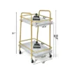 Costway Gold Serving Cart Utility Trolley On Wheel Rolling Kitchen Rack W/Handle -Costway GUEST f321bf8d f3c3 43ac 85f1 5778363d3080