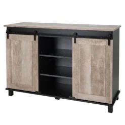 Costway Kitchen Buffet Storage Cabinet Sideboard W/ Sliding Barn Doors Adjustable Shelf -Costway GUEST f330a437 60c9 4663 a004 8ffac0a4dd27