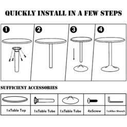 Costway 24" Round Pub Table Bistro Bar Height Cocktail Table W/Metal Base Indoor Black -Costway GUEST f352eb6e ac91 4841 8bdc db09905584d7