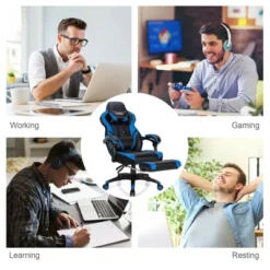 Costway Office Computer Desk Chair Gaming Chair Adjustable Swivel W/Footrest -Costway GUEST f3674fc5 a836 47fc 8115 d458bffa4307