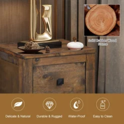 Costway Nightstand Bed Sofa Side End Coffee Table Wood 2 Storage Sliding Drawers Bedroom -Costway GUEST f389ee33 9c77 4fac ac2e 9dac203b3b26