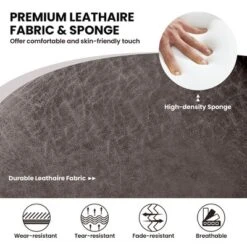 Costway 360degreesSwivel Accent Chair Modern Leathaire Armchair With Beech Wood Legs Brown 16 Costway 360degreesSwivel Accent Chair Modern Leathaire Armchair With Beech Wood Legs Brown -Costway GUEST f3b89cdb 4b1b 46e8 9b63 7703ae092076