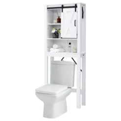 Costway Over The Toilet Bathroom Storage Cabinet With Sliding Barn Door & Adjustable Shelf -Costway GUEST f3fca3a0 6d3c 4669 bee6 dec3785962bc