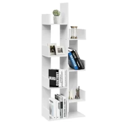 Costway 8-Tier Bookshelf Bookcase W/8 Open Compartments Space-Saving Storage Rack White/Black -Costway GUEST f4e71924 7650 4e73 8a7a 49c9f579d927