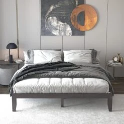 Costway King Size 14'' Wooden Bed Frame Mattress Platform Wood Slats Support EspressoNatural -Costway GUEST f4e98a55 976c 44ff 9b23 bd20aa0637c2