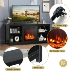 Costway 58'' 2-Tier Fireplace TV Stand W/18'' Electric Fireplace Up To 65'' -Costway GUEST f50b0894 3a92 443c bf8c 711d7d59788b