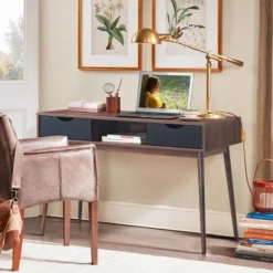 Computer Desk PC Laptop Writing Table Study Workstation Home W/ Drawers & Shelf -Costway GUEST f569db82 dde2 4c39 a30e 234b360d4e00