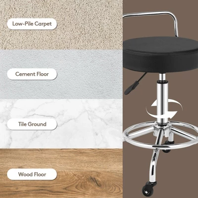 Costway Pneumatic Work Stool Rolling Swivel Task Chair Spa Office Salon W/Cushioned Seat 10 Costway Pneumatic Work Stool Rolling Swivel Task Chair Spa Office Salon W/Cushioned Seat - Image 8