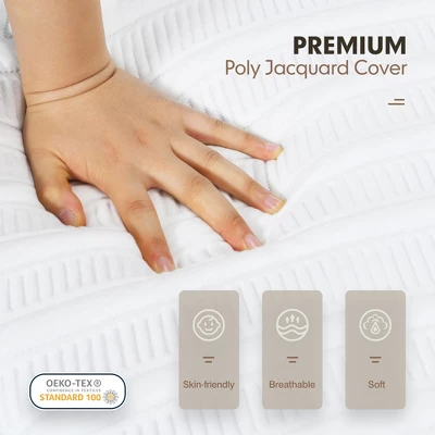 Costway Full Size Wood Bed Frame & 8'' Foam Mattress Set CertiPUR-US Certified 8 Costway Full Size Wood Bed Frame & 8'' Foam Mattress Set CertiPUR-US Certified - Image 6