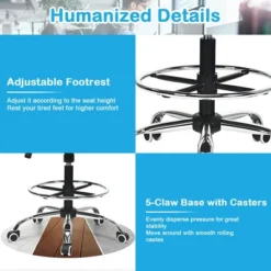 Costway Mesh Drafting Chair Mid Back Office Chair Adjustable Height Flip-Up Arm Black -Costway GUEST f5afe8c0 1ad0 4245 85f7 30533398f0d4