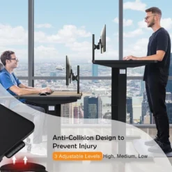 55''x28'' Electric Standing Desk Height Adjustable Sit Stand Desk W/USB Port BrownBlack -Costway GUEST f603c85b 2d94 420c 9c64 cd5d6831f841