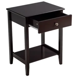 Costway Nightstand End Table Storage Display Bedroom Furniture Drawer Shelf Beside WhiteBrownGrey -Costway GUEST f6338a0e dab8 458c a072 fc54c7c3c2a8