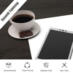 Costway Bar Pub Table Industrial Counter Black Dining Table With Metal Frame -Costway GUEST f66a0113 f510 4e78 8eae 42680dbc3ef0