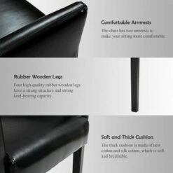 Costway Executive PU Leather Guest Chair Reception Side Arm Chair Upholstered -Costway GUEST f6901156 be57 4dc8 888a 790e489e5b73