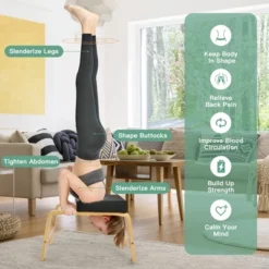 Costway Yoga Headstand Bench For Workout Relieve Fatigue Body Building Black -Costway GUEST f6dfea0a 1bb9 4f36 83c3 060bcba993f5