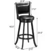Costway Set Of 2 29'' Swivel Bar Height Stool Wood Dining Chair Barstool Black -Costway GUEST f71cc12d c7b1 4565 8b94 8d569567acce
