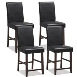 Costway Set Of 2/4 Bar Stools 25inch Counter Height Barstool Pub Chair W/Rubber Wood Legs 22 Costway Set Of 2/4 Bar Stools 25inch Counter Height Barstool Pub Chair W/Rubber Wood Legs -Costway GUEST f724defd 24a3 4767 9a52 4b40f7efe503