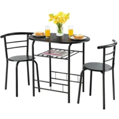 Costway 3 Pcs Dining Set 2 Chairs And Table Compact Bistro Pub Breakfast Home Kitchen -Costway GUEST f74808a6 6520 4967 acb8 f242e2675ae8