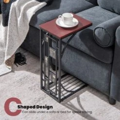 Costway 1PC2 PCS C-Shaped Side Sofa Narrow Snack Table For Living Room Bedroom Small Space 20 Costway 1PC2 PCS C-Shaped Side Sofa Narrow Snack Table For Living Room Bedroom Small Space -Costway GUEST f76c5016 f942 44ee b3e9 0b2d9c795ad7