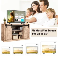 Costway 55'' Sliding Barn Door TV Stand Entertainment Media Console W/ Adjustable Shelf -Costway GUEST f78687a9 ecda 4950 b605 3ddf81dc2a70