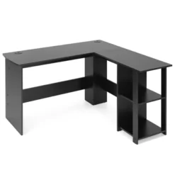 Costway L-Shaped Computer Desk, Corner Desk For Small Space, Home Office Writing Desk Laptop Workstation With 2-Tier Open Shelf -Costway GUEST f7bd717d 9b87 4d16 8e28 5c51e7cc9ea9