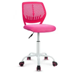 Costway Office Task Desk Armless Chair Adjustable Mid Back Swivel Study Chair RoseBlueTurquoisePurple -Costway GUEST f7cf3a47 5265 4e0d a95b 61f5f392818d