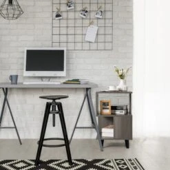 Costway 2 PCS Nightstand Set Modern Side End Table Storage Shelf Grey -Costway GUEST f8234a31 6449 4210 97a0 378eccce6738