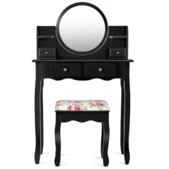 Costway Makeup Vanity Table Drawers Oval Dressing Table Kids Gift -Costway GUEST f83335d1 011d 4227 9ca8 6ab199ead044