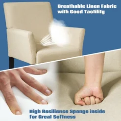 Costway Set Of 2 Arm Chair Guest Chair Home Office W/ Wooden Legs 18 Costway Set Of 2 Arm Chair Guest Chair Home Office W/ Wooden Legs -Costway GUEST f8345041 6338 4f23 81ab 5efef78a46a3