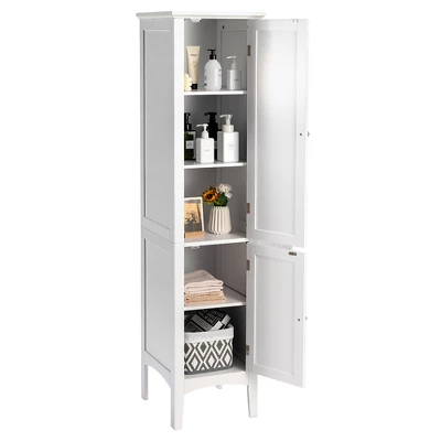 Costway Freestanding Bathroom Storage Cabinet Linen Tower Kitchen Living Room 10 Costway Freestanding Bathroom Storage Cabinet Linen Tower Kitchen Living Room - Image 8