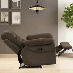 Costway Recliner Chair Single Sofa Armchair Sleeper Lounger W/ Footrest GreyBrown -Costway GUEST f8860554 fef9 48cf bb7a 71072f9346a5