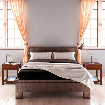 Costway Night Stand End Side Table Bedside Accent Table With Drawer And Storage Shelf 5 Costway Night Stand End Side Table Bedside Accent Table With Drawer And Storage Shelf - Image 3