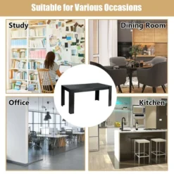 Costway 63'' Dining Table Rectangular Modern Kitchen Table For 6 People Home Furniture -Costway GUEST f8e58a66 cae9 4c84 817d 0e41899f3cc1