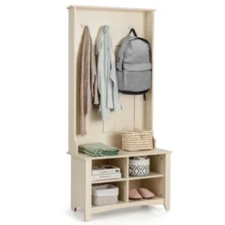 Costway Hall Tree Storage Bench Entry Stand Coat Hat Rack With Shelf & 3 Hooks Organizer -Costway GUEST f8fa6570 23e8 4c97 bfac 398e2408c1f4