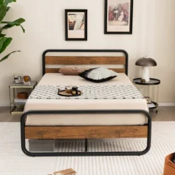 Costway Metal Bed Frame Arc Platform Headboard Footboard Mattress Foundation Black 15 Costway Metal Bed Frame Arc Platform Headboard Footboard Mattress Foundation Black -Costway GUEST f97553cb 3f84 4f7b 9e4c 7544edb0fd3a